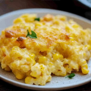 Cheesy Skillet Scalloped Corn Recipe