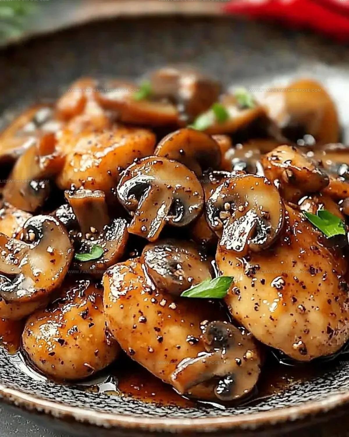 Mushroom Loaded Black Pepper Chicken Recipe