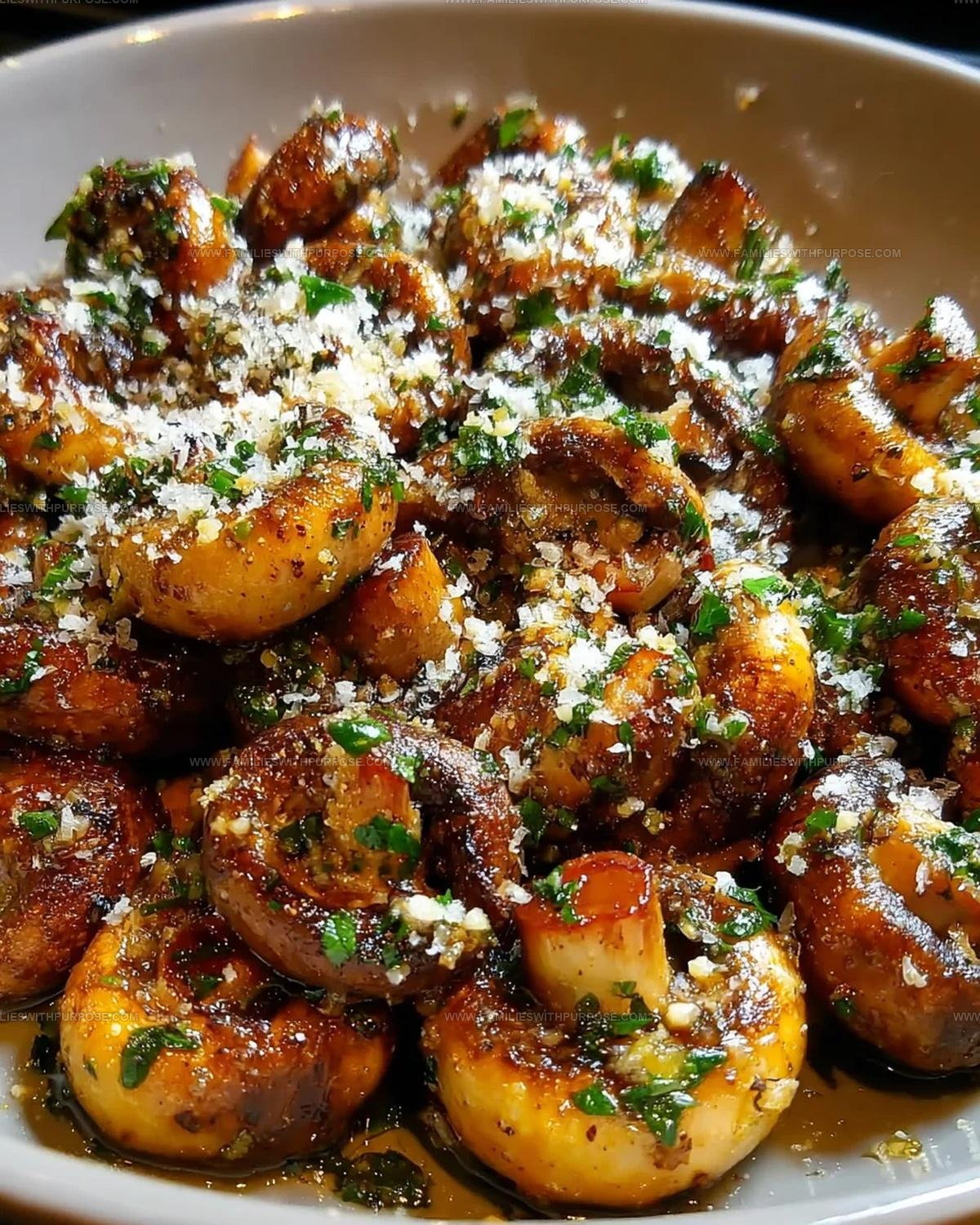 Steakhouse Garlic Parmesan Mushrooms Recipe