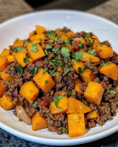 Ground Beef Sweet Potatoes Skillet Recipe