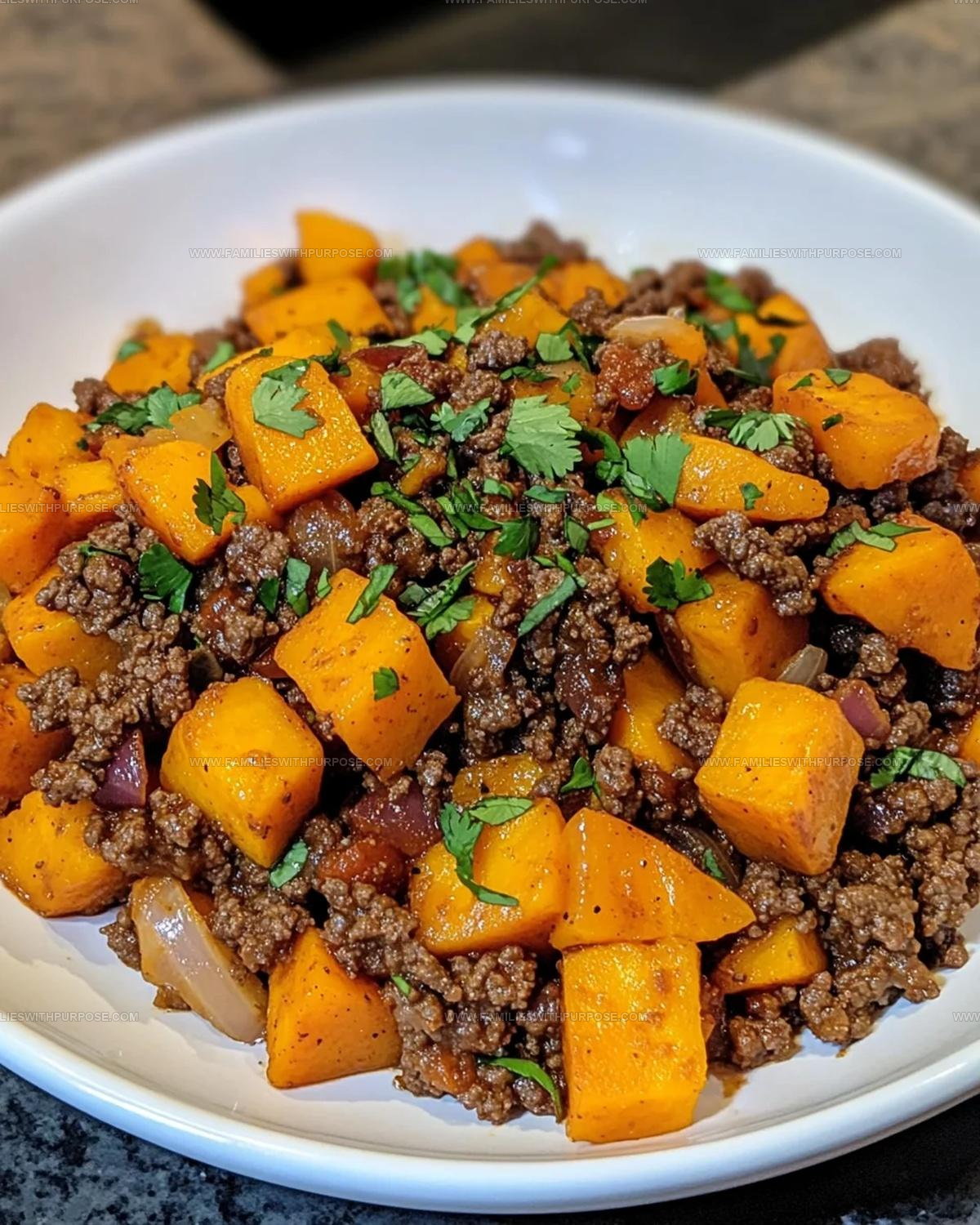 Ground Beef Sweet Potatoes Skillet Recipe