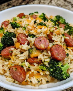 Kielbasa Rice and Broccoli Skillet Recipe
