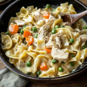 Chicken Pot Pie Noodles Recipe