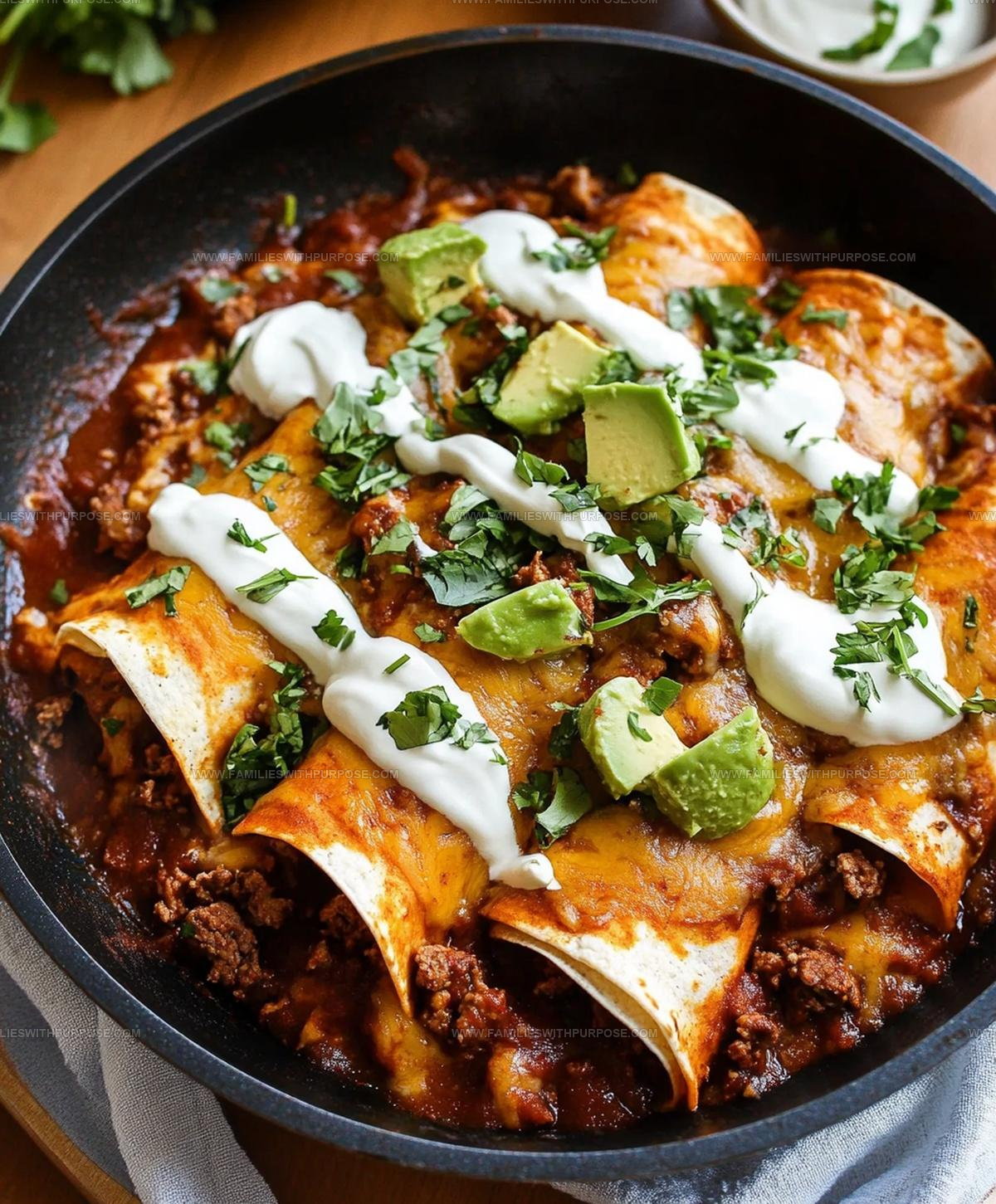 Beef Skillet Enchiladas Recipe