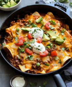 Ground Beef Skillet Enchiladas Recipe