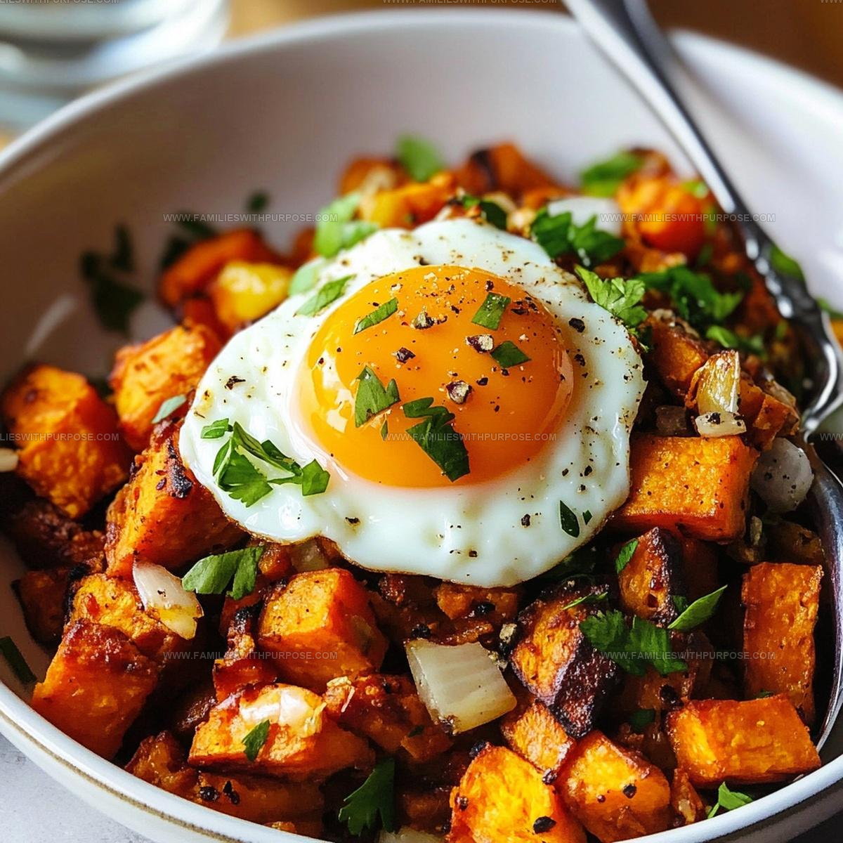Skillet Sweet Potato Hash With Eggs Recipe
