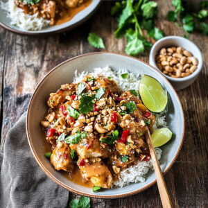 Creamy Thai Peanut Chicken Recipe