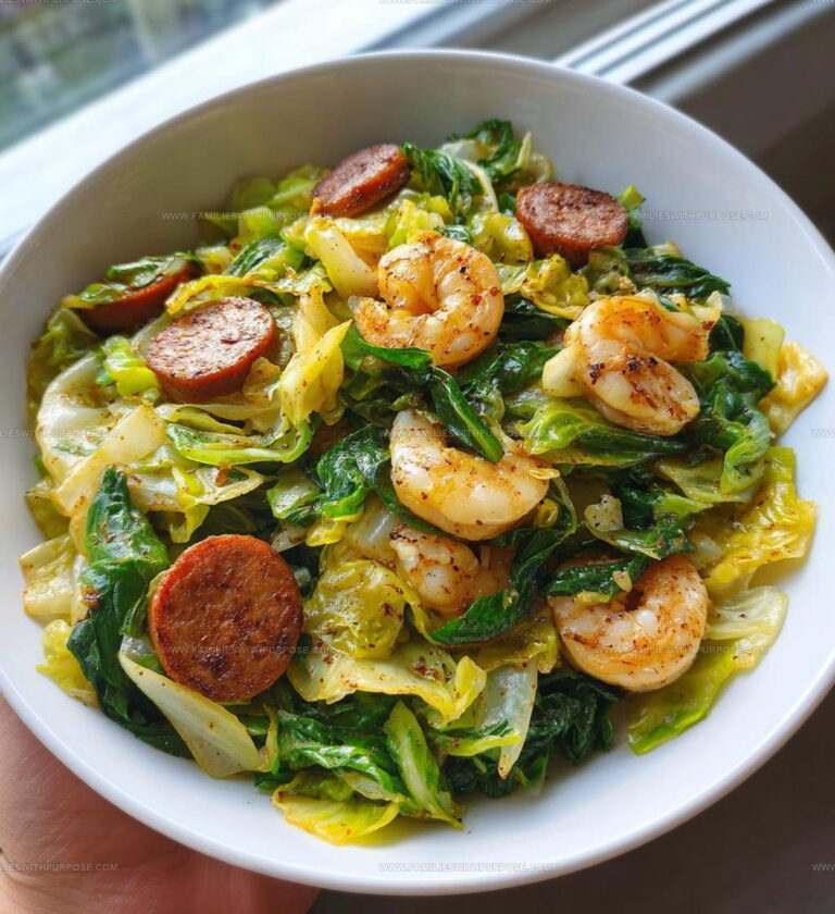 Fried Cabbage With Shrimp Sausage Recipe