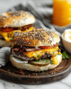 Cafe Style Steak Egg And Cheese Bagel Recipe