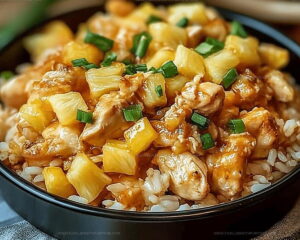 One-Pan Pineapple Chicken And Rice Recipe