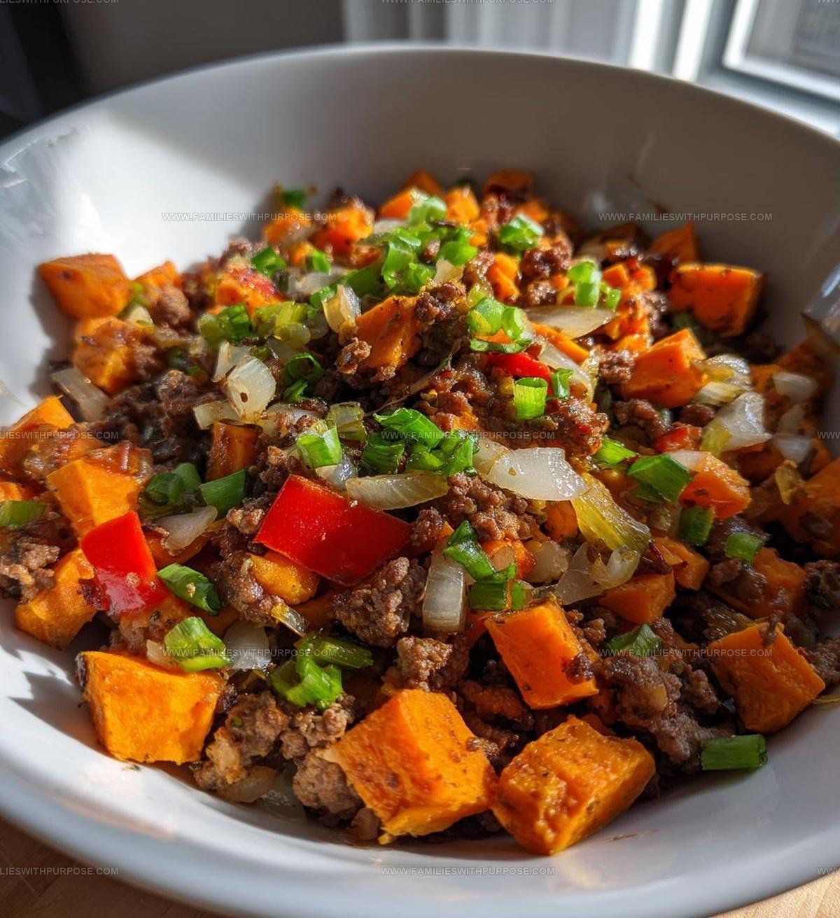 Southwestern Ground Beef Sweet Potato Skillet Recipe