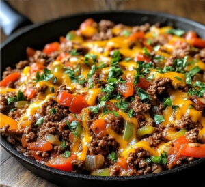 Savory Hamburger Meat Skillet Recipe