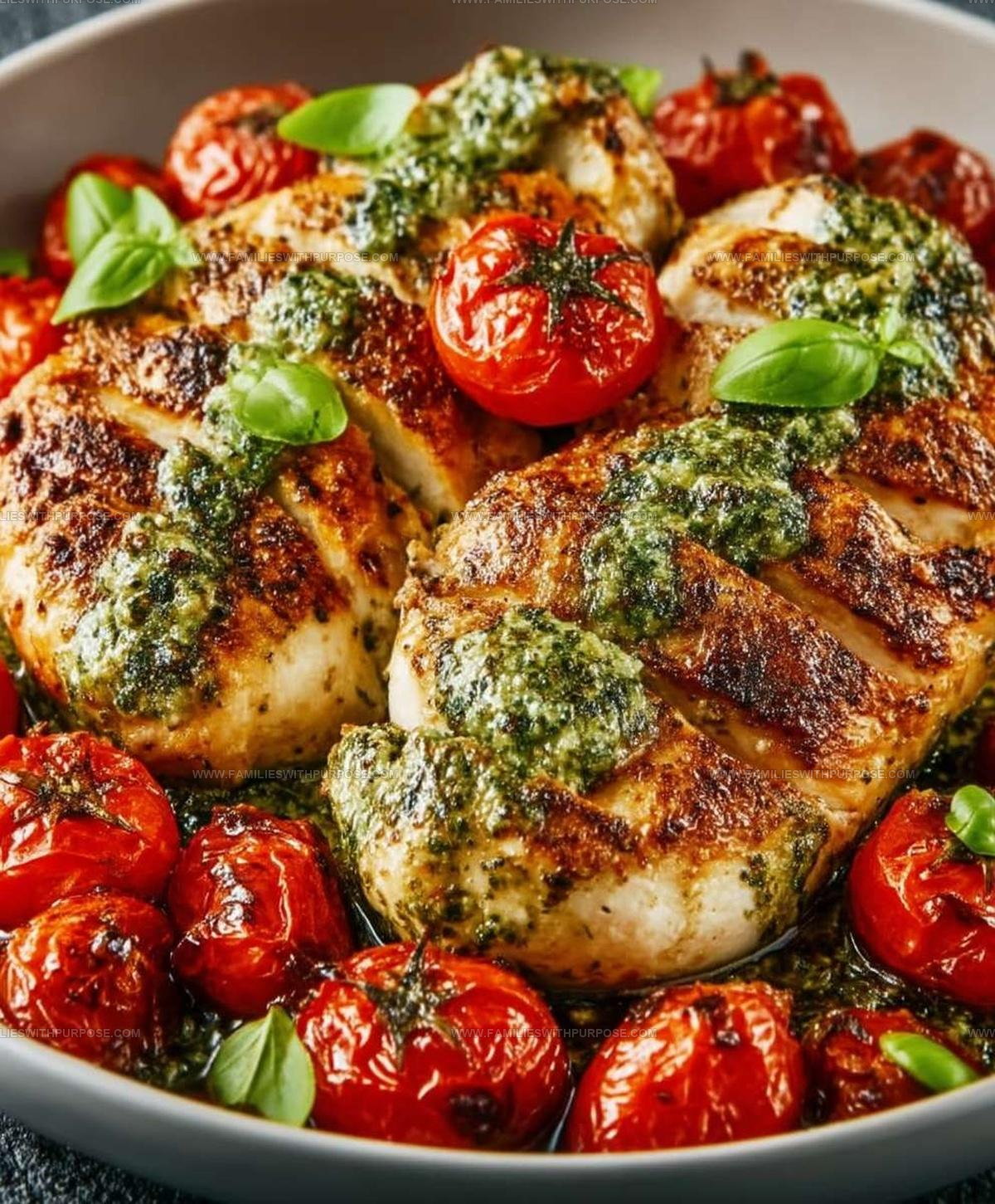 Creamy Pesto Chicken Tomatoes Recipe