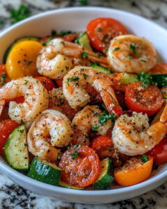 One-Pan Garlic Parmesan Shrimp And Veggies Recipe