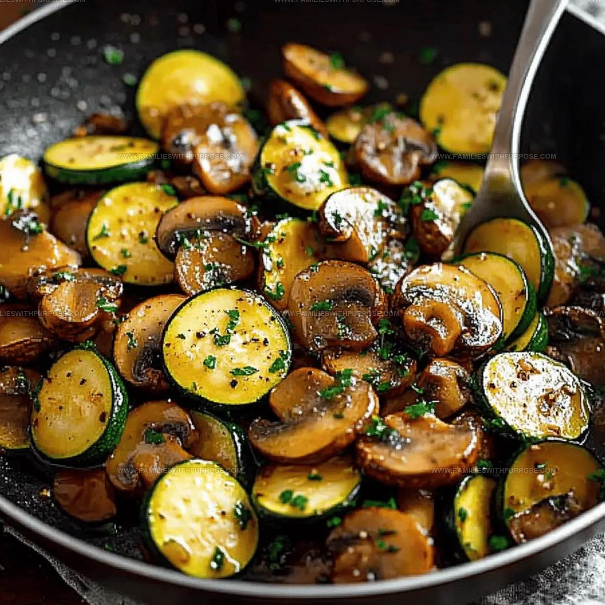 Easy Skillet Zucchini Mushrooms Recipe