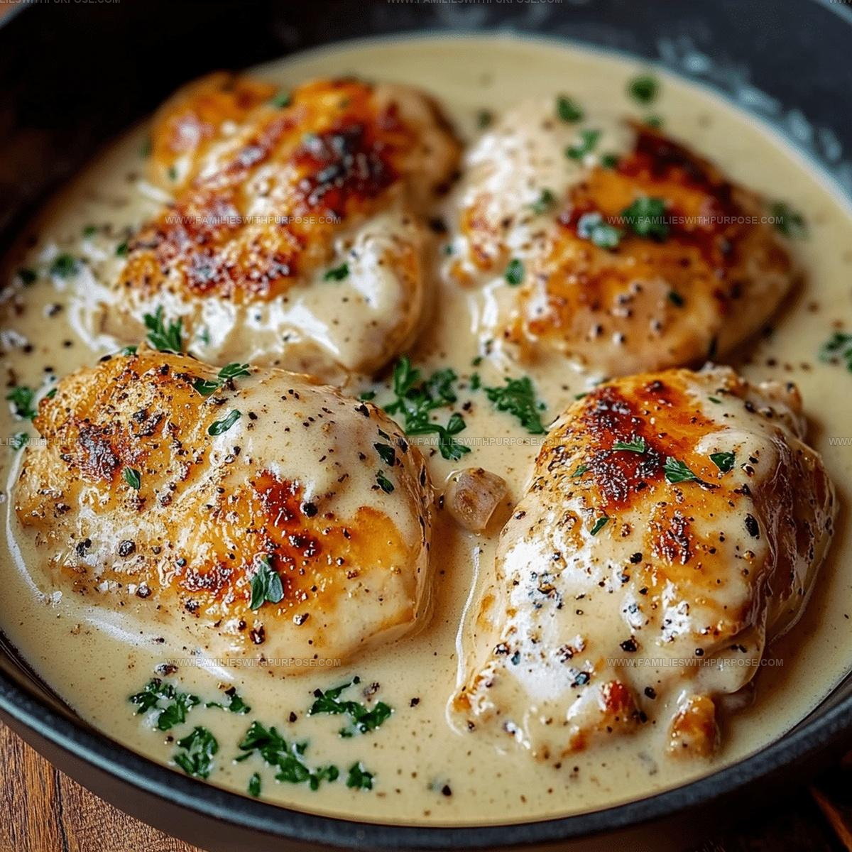 Cheesy Garlic Mushroom Chicken Recipe