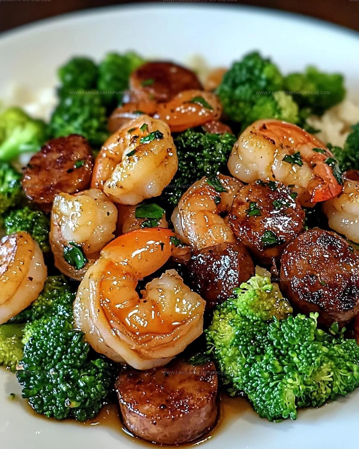 Easy Honey Garlic Shrimp Sausage And Broccoli Recipe