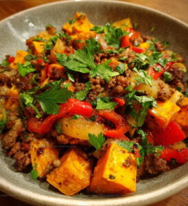 Ground Beef And Sweet Potato Skillet Recipe
