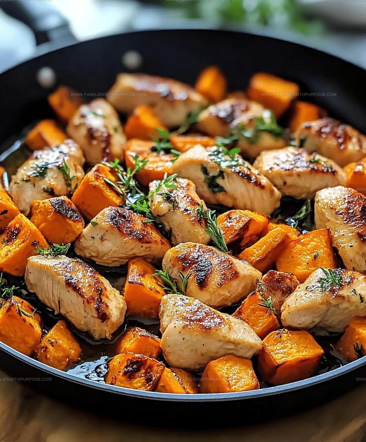 One Pan Chicken Sweet Potato Skillet Recipe