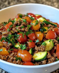 Simple Mediterranean Ground Beef Stir Fry Recipe