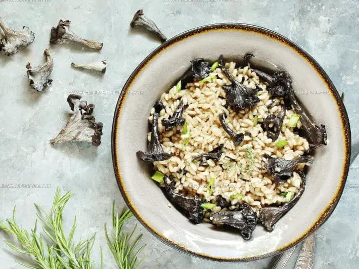 Earthy Black Trumpet Mushroom Risotto Recipe