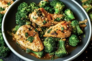 Savory Garlic Chicken with Broccoli and Spinach Recipe