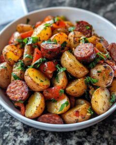 One Pan Sausage And Potatoes Skillet Recipe