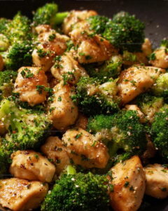 One-Pan Garlic Butter Chicken Broccoli Recipe