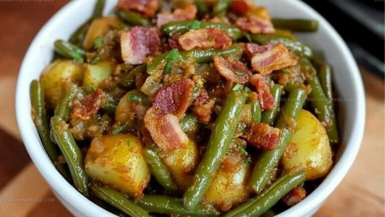 Country Ranch Green Beans Potatoes Bacon Recipe