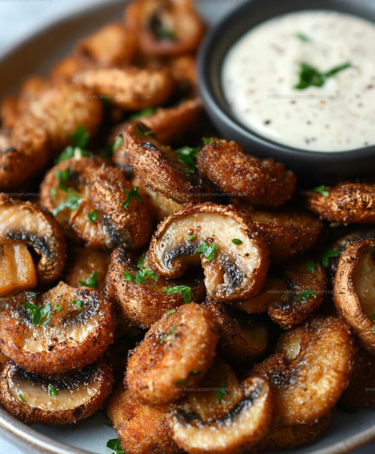 Crispy Fried Sliced Mushrooms Homemade Ranch Recipe