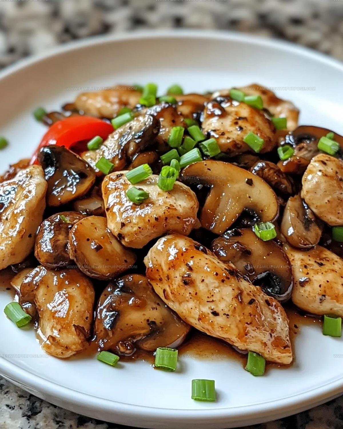 Peppery Chicken Mushrooms Recipe