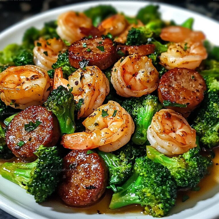 Garlic Butter Shrimp Sausage And Broccoli Recipe