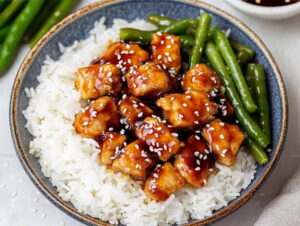 Sesame Chicken Green Beans Rice Recipe