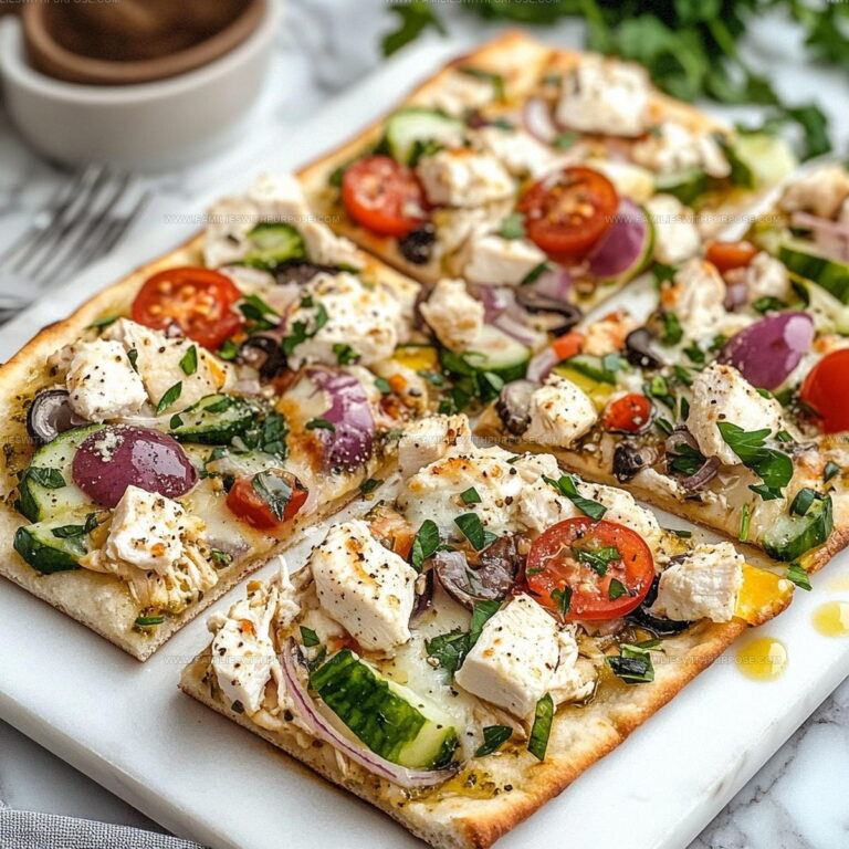 Simple Mediterranean Chicken Flatbread Recipe