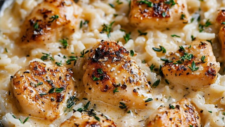 One Pan Creamy Parmesan Chicken Rice Recipe