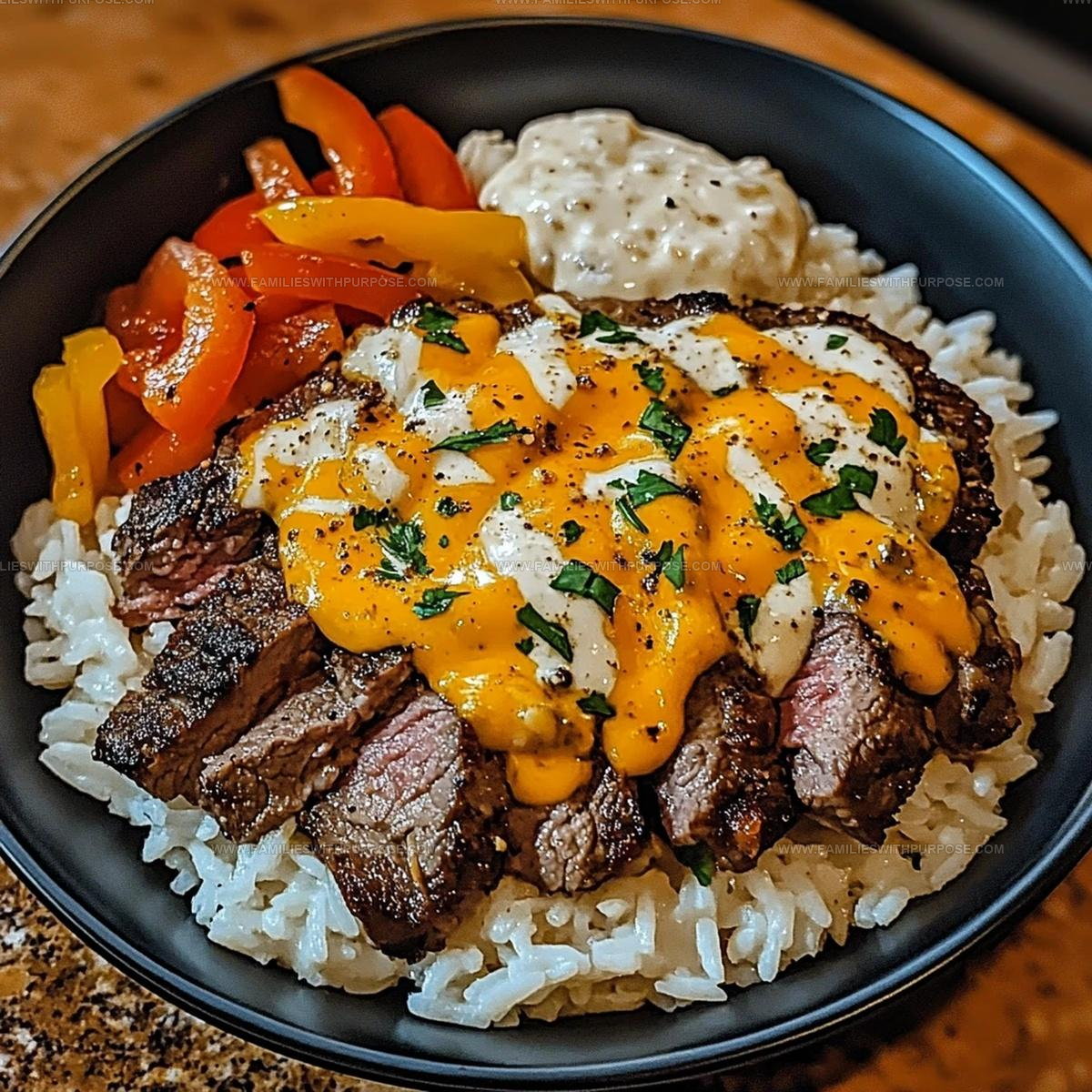 Family Skillet Steak And Queso Rice Recipe