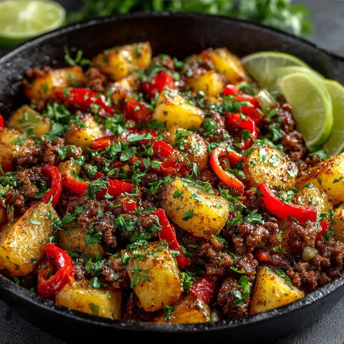 One Pan Mexican Ground Beef And Potato Skillet Recipe