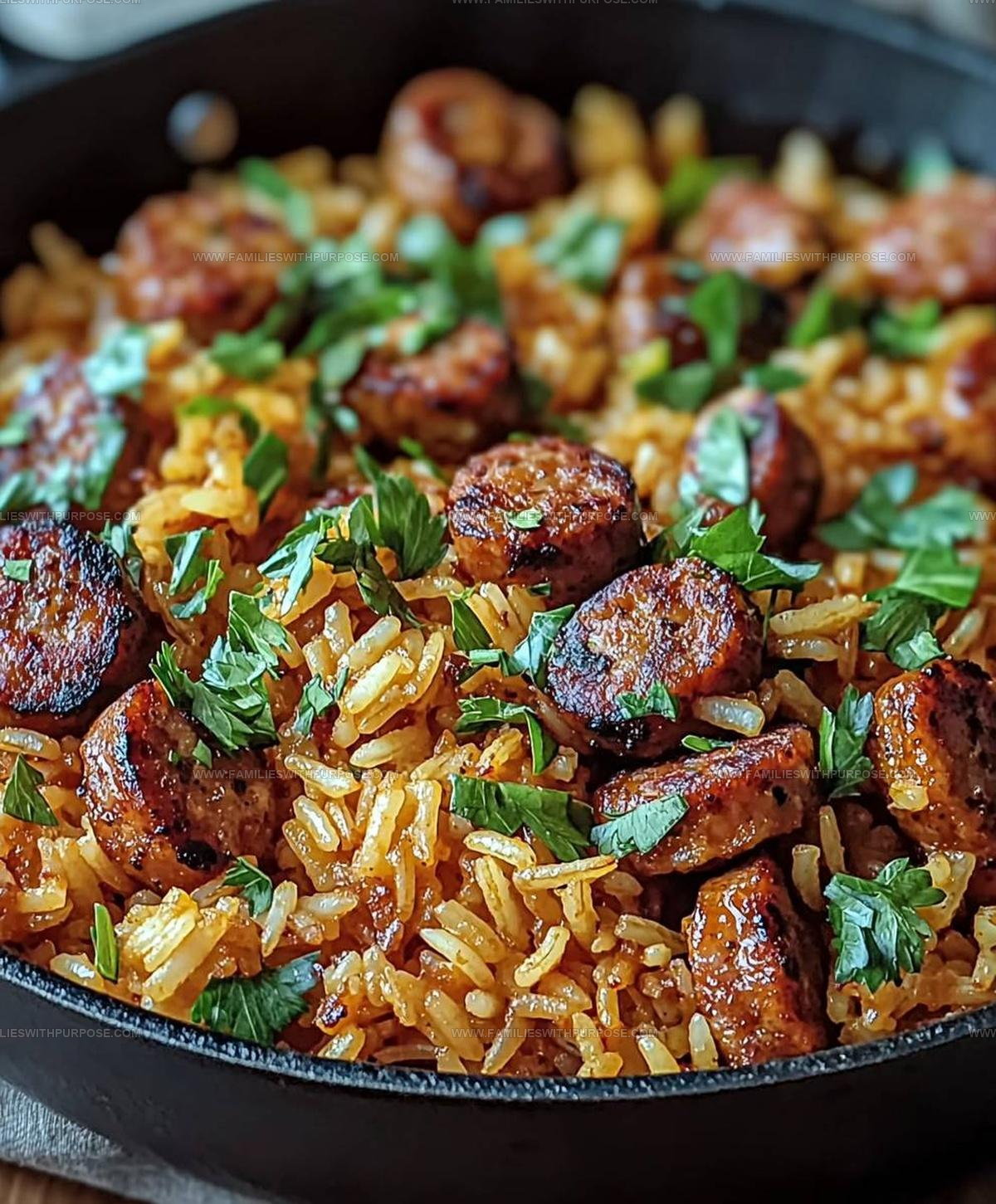 One-Pan Cajun Sausage Rice Skillet Recipe