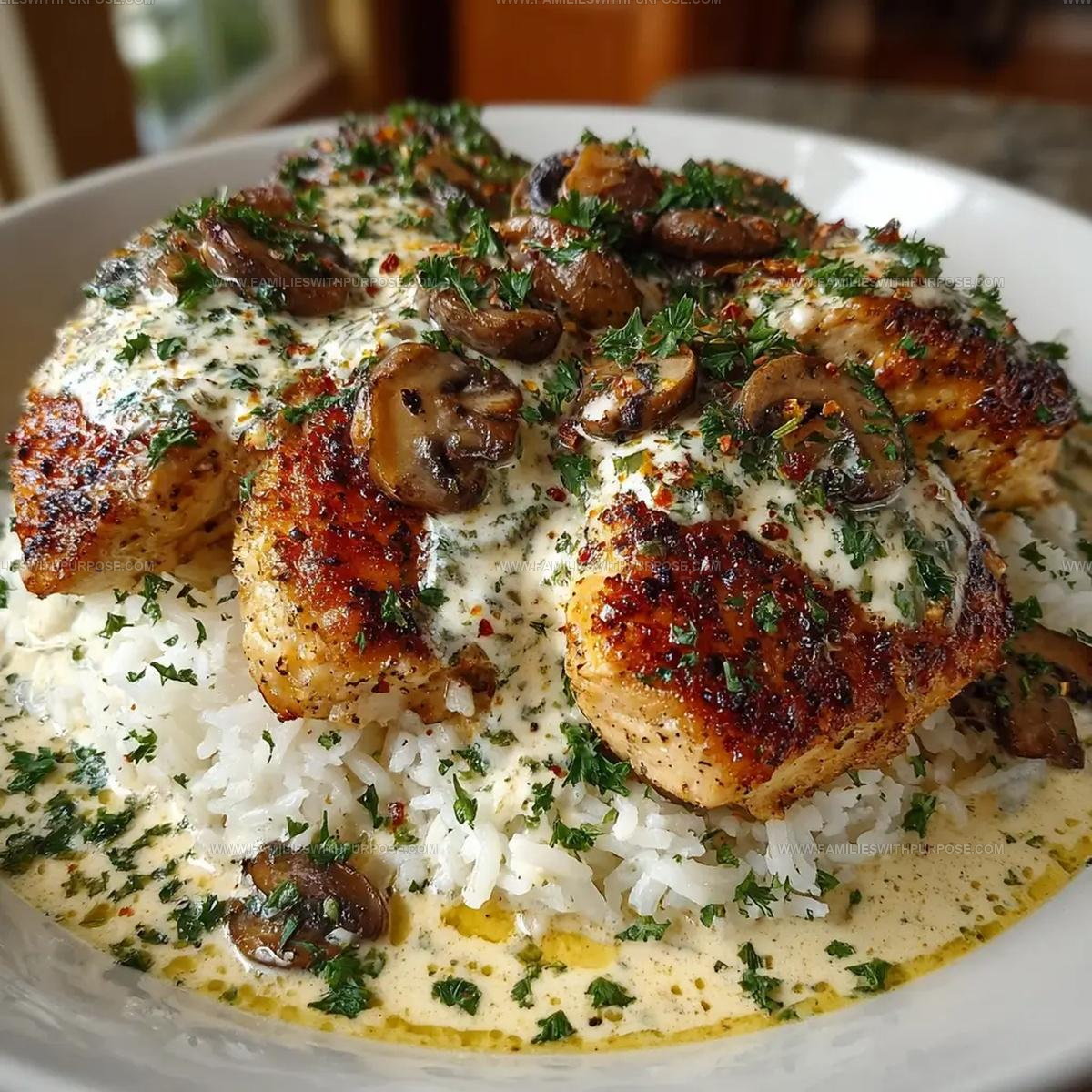 Creamy Creamy Smothered Chicken And Rice Recipe