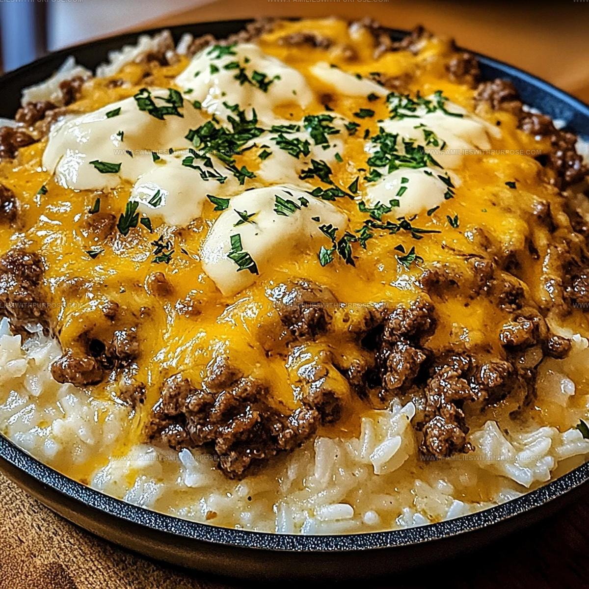 Garlic Butter Beef And Rice Skillet Recipe