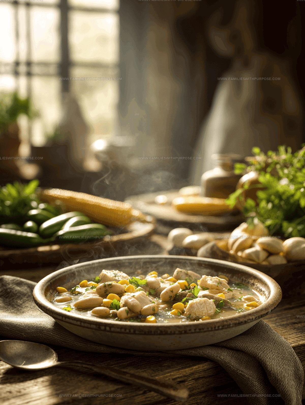 Lime Finished White Chicken Chili Recipe