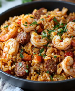 Cajun Shrimp Sausage Dirty Rice Recipe