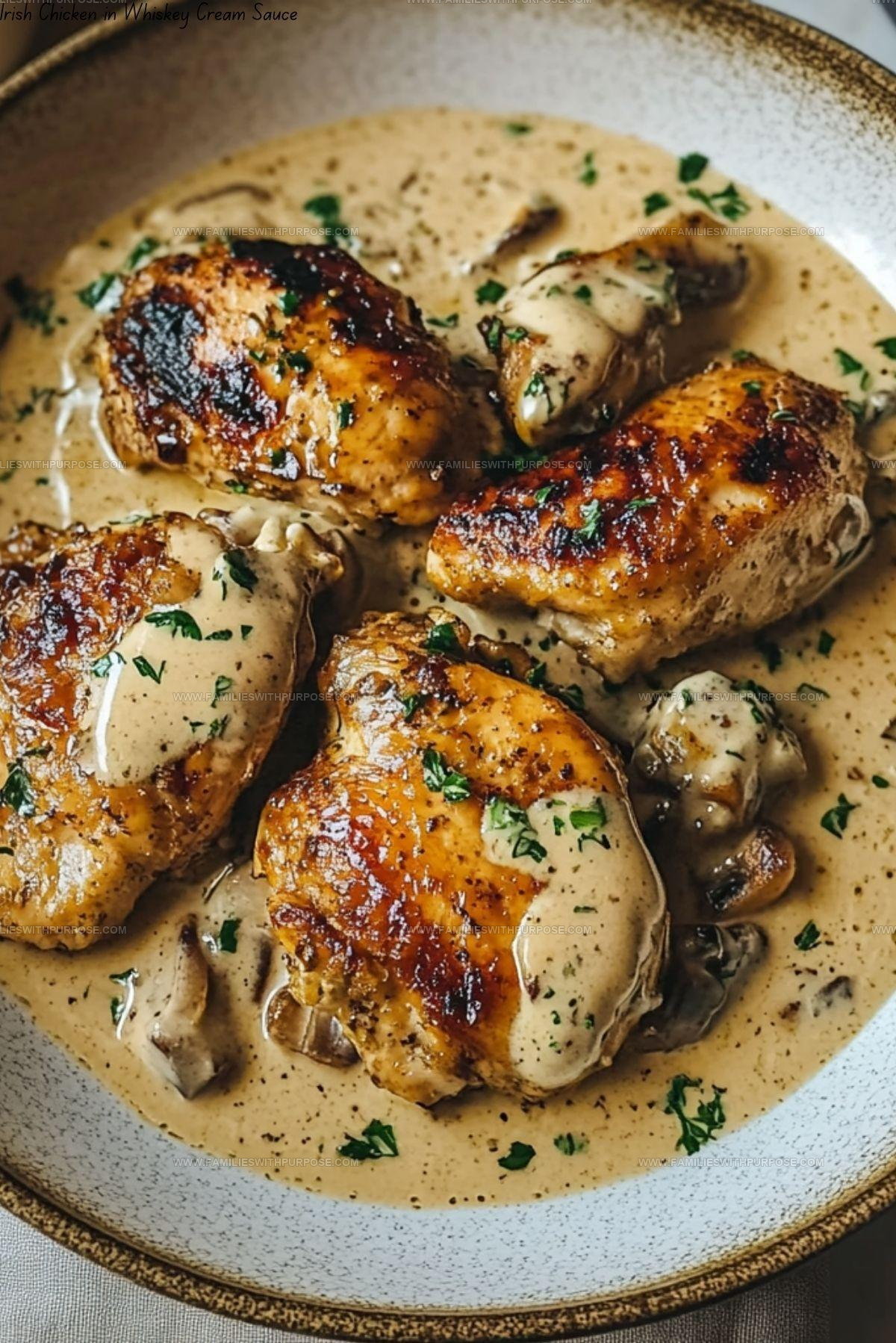 Irish Chicken in Whiskey Cream Recipe
