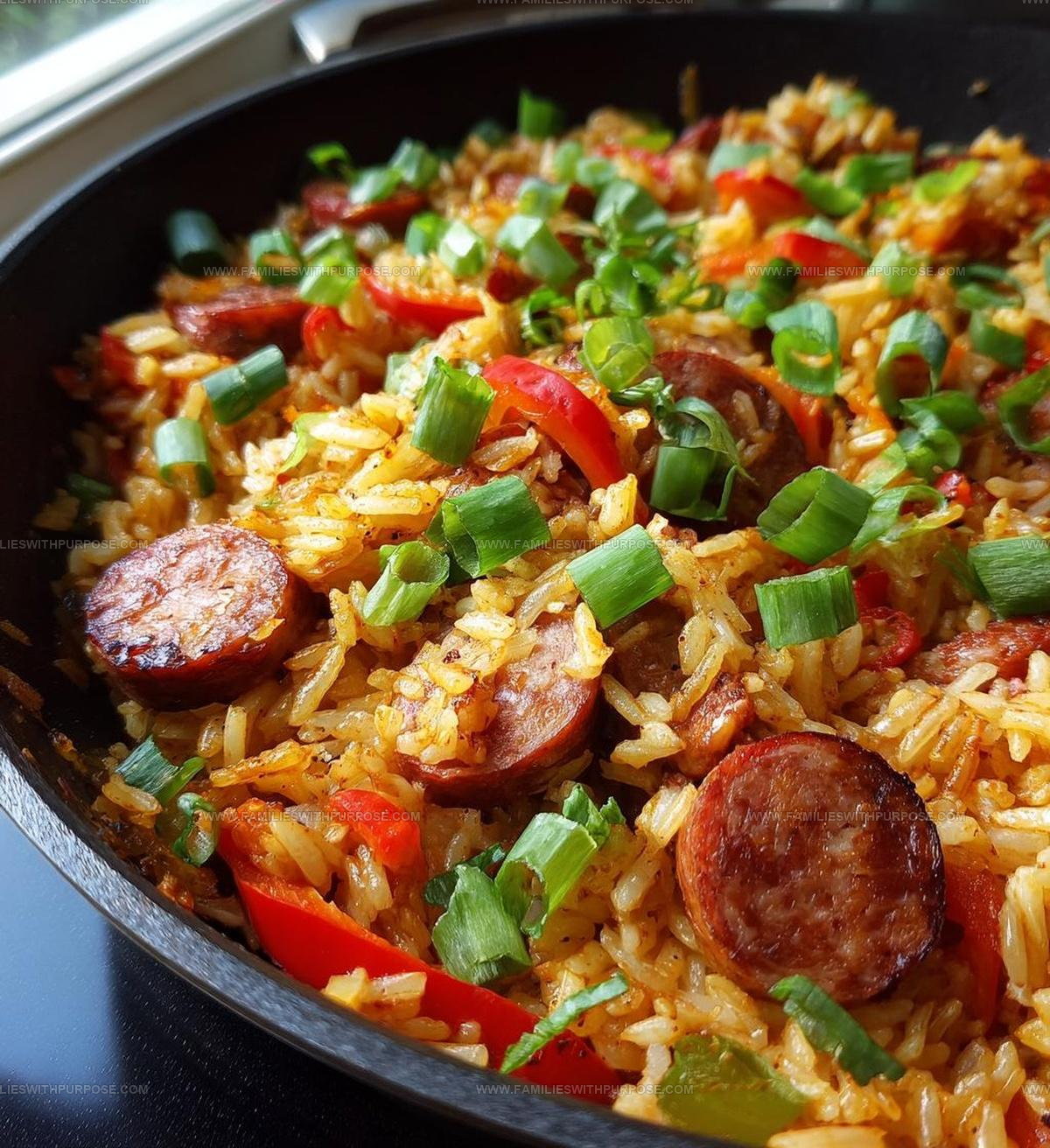 Spicy Cajun Sausage Rice Skillet Recipe