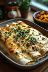 Creamy Mushroom Enchiladas Recipe