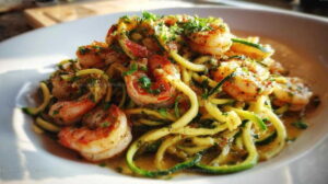 Lemon Garlic Shrimp Zoodles Recipe