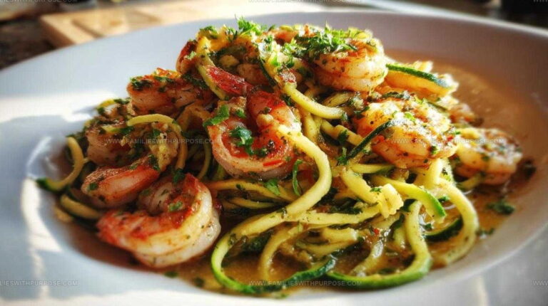 Lemon Garlic Shrimp Zoodles Recipe