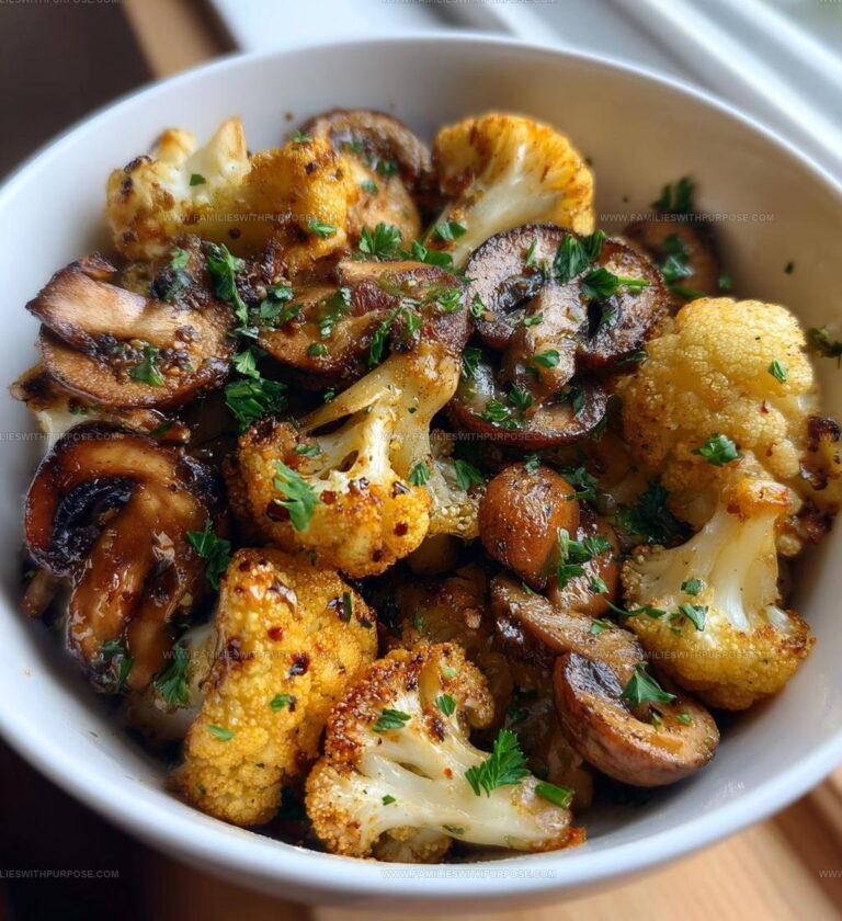 Garlic Mushroom Cauliflower Skillet Recipe