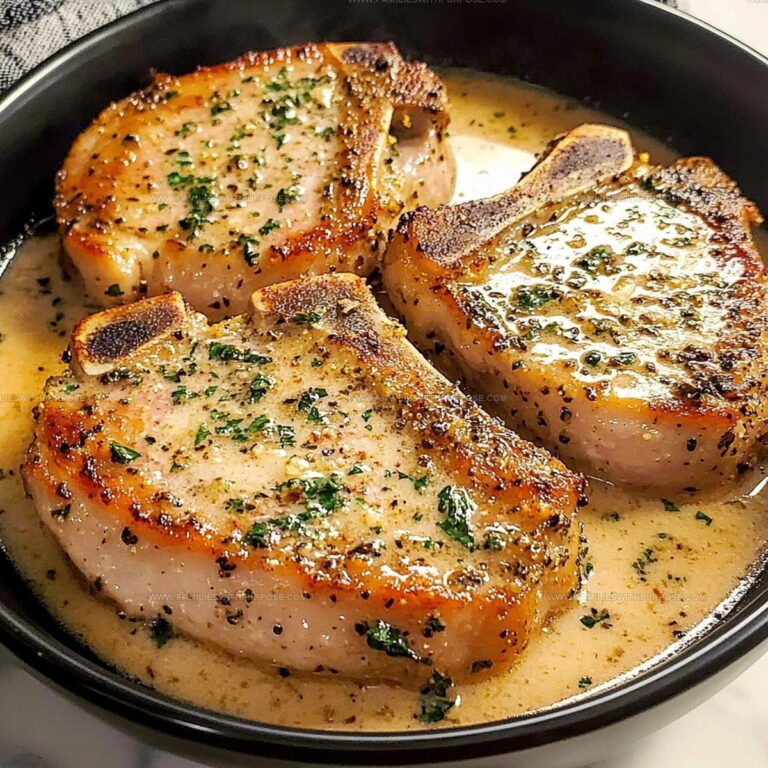 Creamy Skillet Garlic Parmesan Pork Chops Recipe