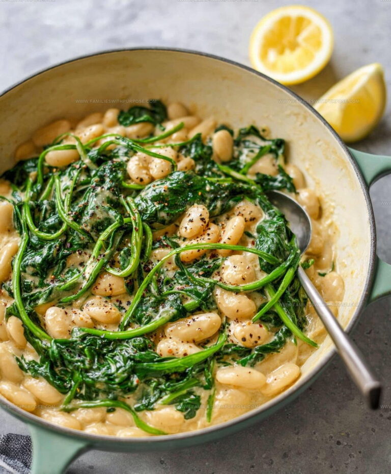Creamy Miso Butter Beans Spinach Recipe